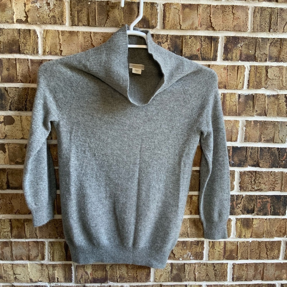 J. Crew Heather Gray Turtleneck Sweater - Picture 5 of 7